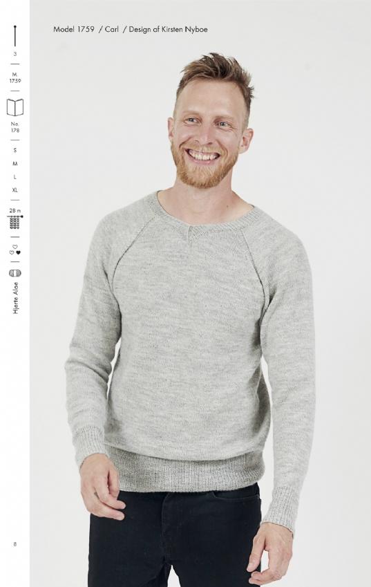 Strikkehæfte 178: Carl Neutral Strik med Raglan ærmer