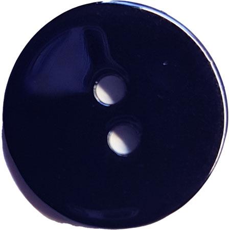 Perlemor Knap med Metallak i Kobolt - 18 mm, 2 Hul