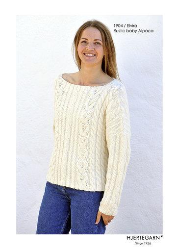 1904 Elvira - Strikkeopskrift og Kit til Trøje