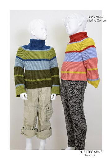 Strikkekit til børn: 1950 Olivia med Merino Cotton