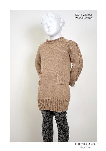 Strikkeopskrift og kit til Victoria sweater til børn