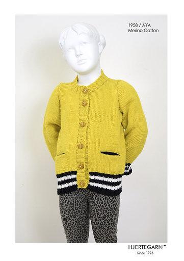 Strikkeopskrift og kit til Aya-sweater til børn