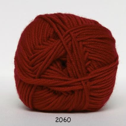 Hjertegarn Extrafine Merino 90 - 2060 Rød Uldgarn Tilbud!