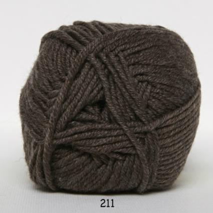Hjertegarn Extrafine Merino 90 - 211 Mellembrun Uldgarn