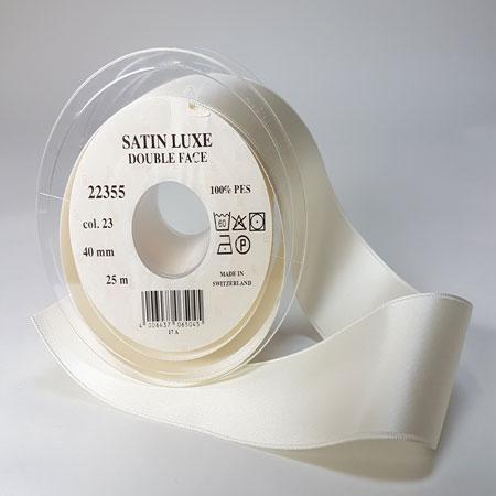 Råhvid Satinbånd - 16 mm, Nr. 23 til Hobby og Pynt