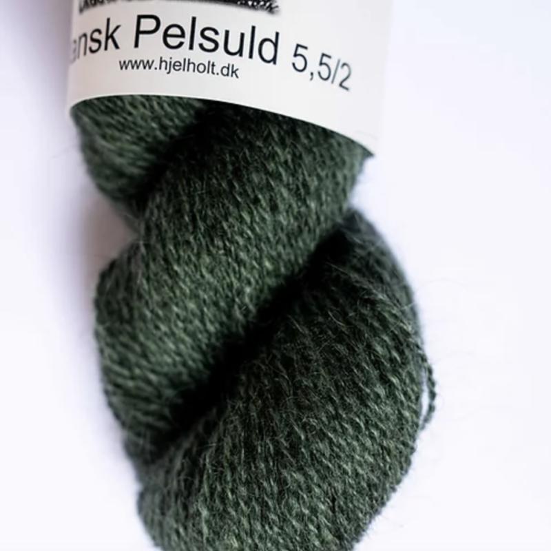 Dansk Pelsuld 5,5/2 i Jægergrøn - 100% Uld Tilbud!