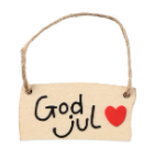 'God Jul' skilt til nissedør - julepynt tilbehør