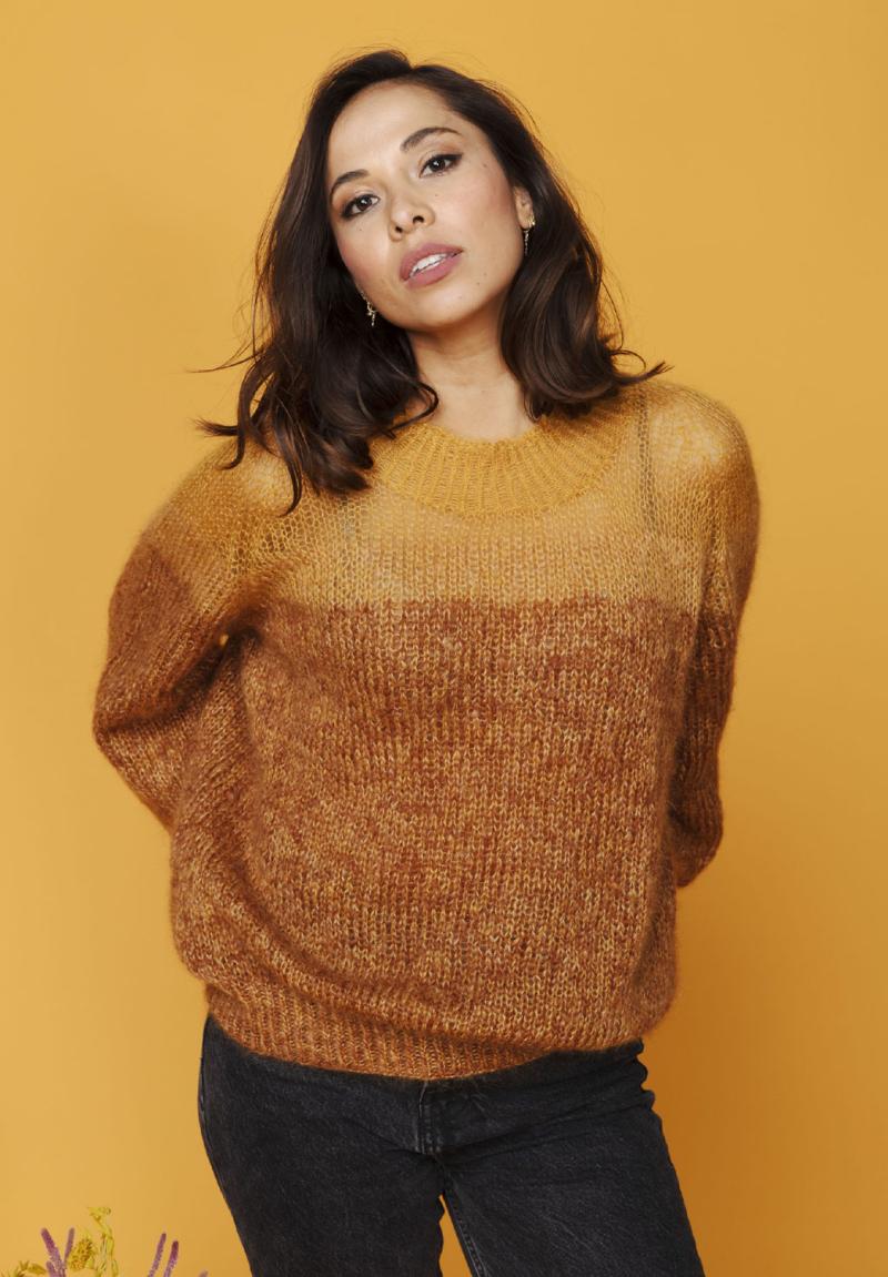 Hjertegarn Strikkeopskrift 2545 Berta i Silk Kid Mohair