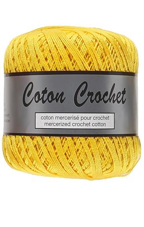 Merceriseret Bomuldsgarn Coton Crochet - Gul 371