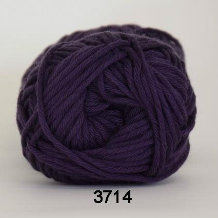 Hjertegarn Cotton 8/8 - Mørk Lilla, Fv 3714