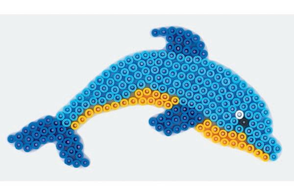 Hama stiftplade med delfin til kreativ leg