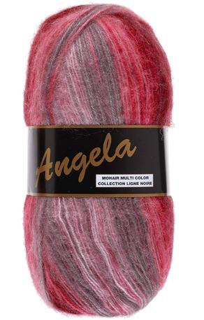 Angela Flerfarvet Mohair Garn - 500m i Blødt Akryl