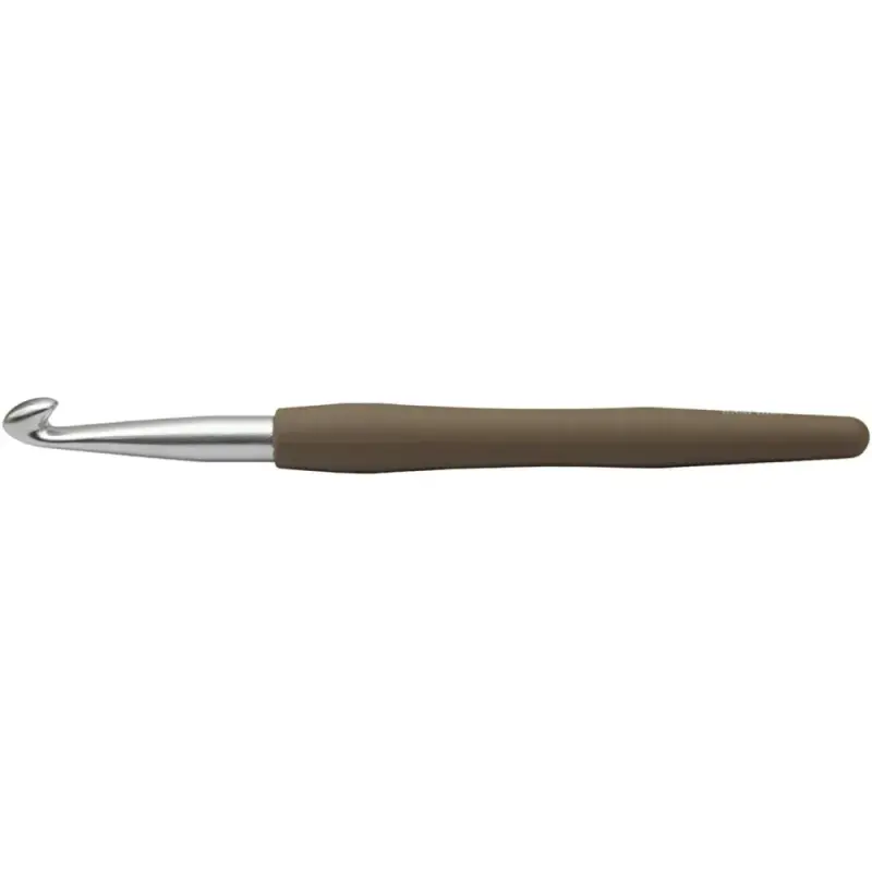 Ergonomisk Hæklenål i Aluminium - Str. 8,0 mm
