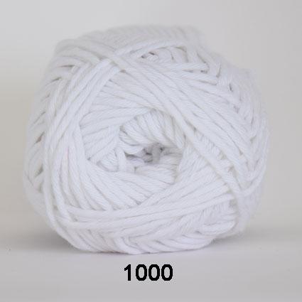 Cotton 8/8 Garn i Hvid - 50 g, Nr. 1000 fra Niah Design