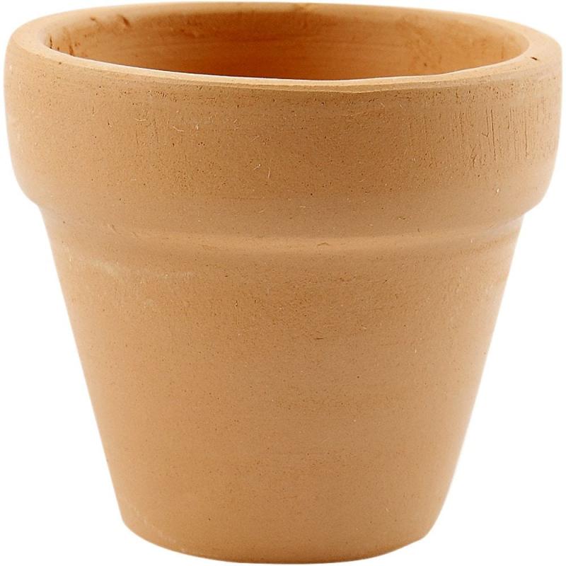 Klassisk Urtepotte i Terrakotta - 3 Stk, 5 cm Diameter