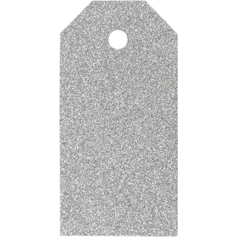 Glitrende Manillamærker i Sølv - 15 stk. 5x10 cm