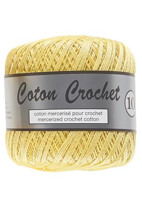Merceriseret Bomuldsgarn Coton Crochet Lys Gul 50g