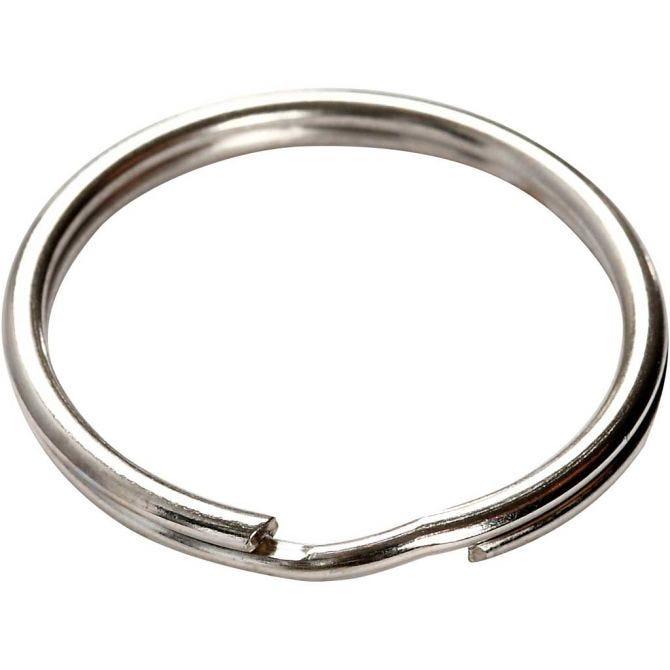 Sølv Nøgleringe 25 mm - 8 stk af Niah Design