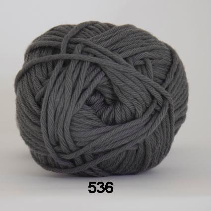 Cotton 8/8 Hjertegarn - Fv 536 Grå til kraftige projekter