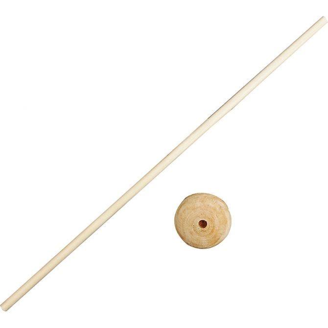 Rundstok med fod - 2 stk, H: 30 cm, perfekt til strikning!