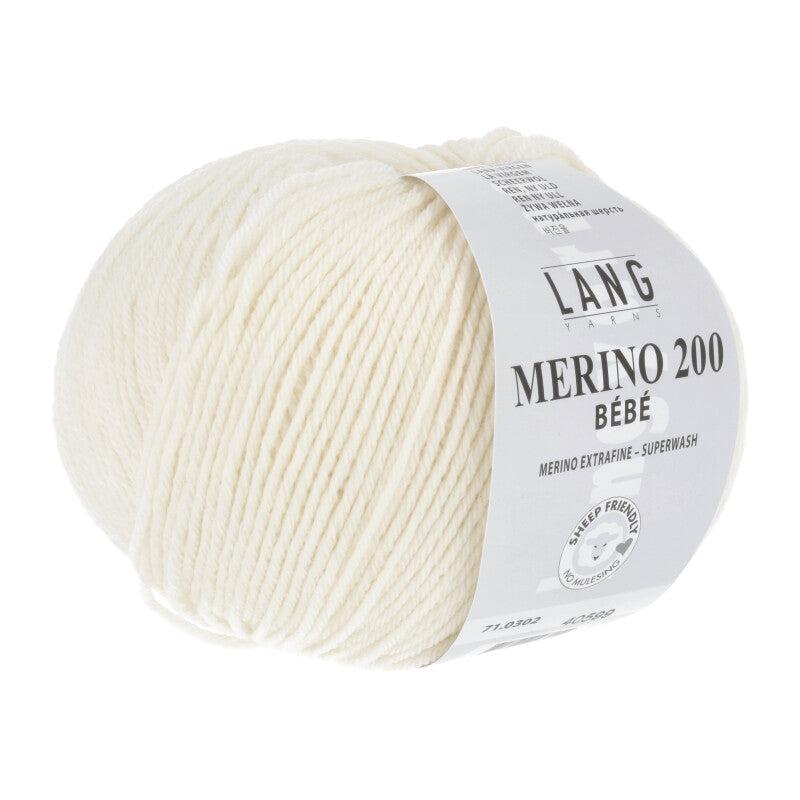 Lang Yarns Merino 200 Bebe - Ægge Hvid - Garn til Baby