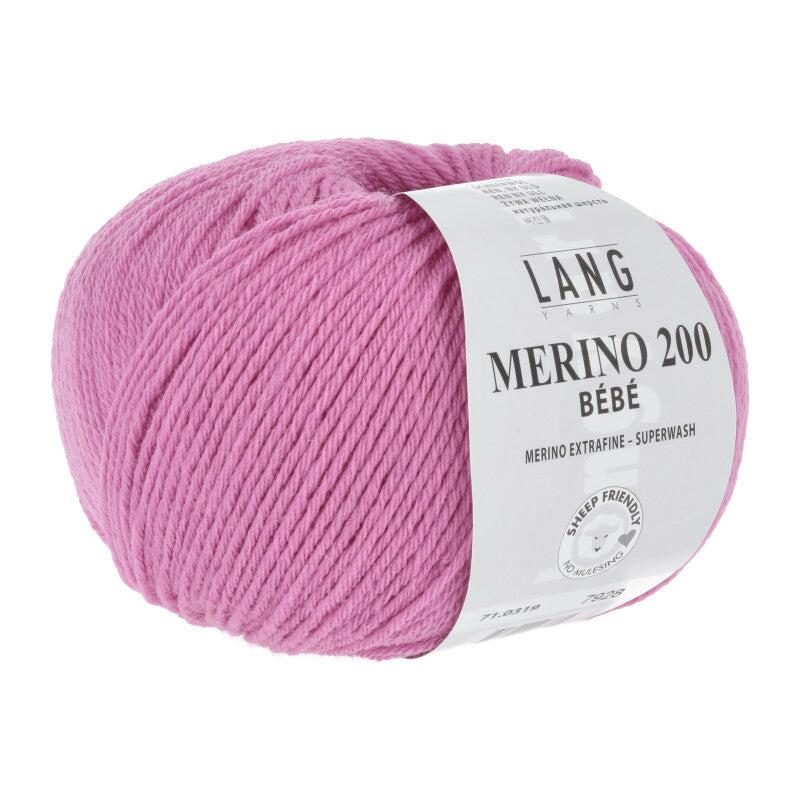 Lang Yarns Merino 200 Bebe Garn - Pink 319 til Baby