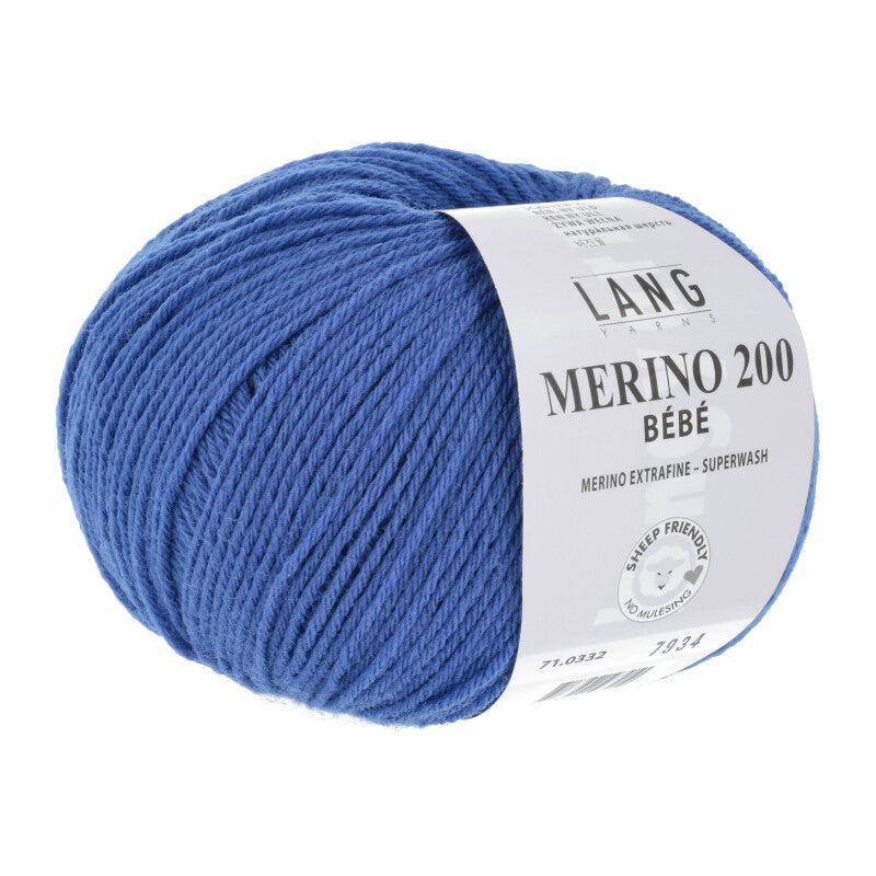 Lang Yarns Merino 200 Bebe - Blå Marine - 332 Garn
