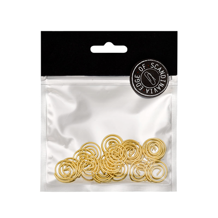 Guld Papirclips - Snurreclips 20 stk til Specielle Anledninger