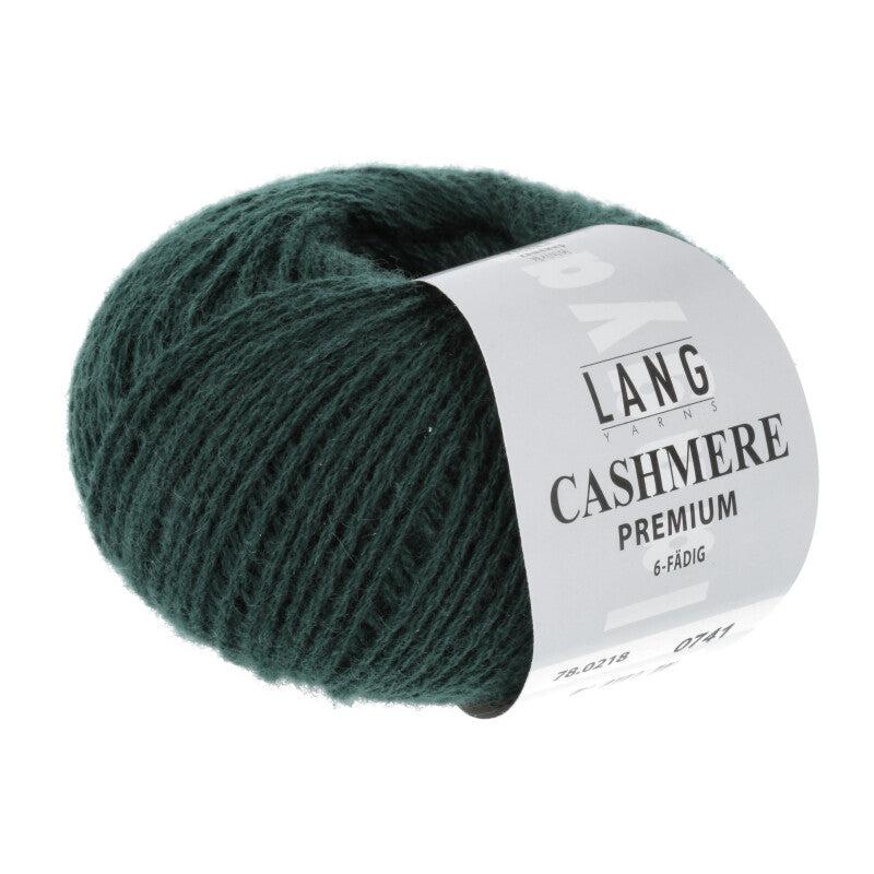 Lang Yarns Cashmere Premium - Fir Green 218 Garn til salg!