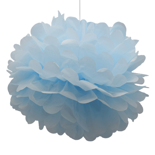 Lyseblå Pom Pom 30 cm – Perfekt til din fest!