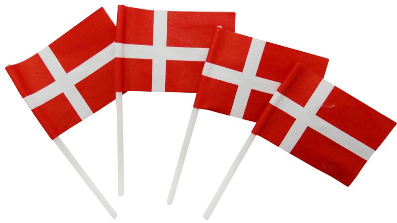 Mini Kageflag Plastpinde 50 stk - Perfekt til Fødselsdag!