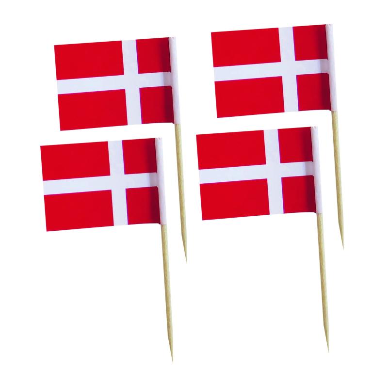 Kageflag 20 stk til fest og fødselsdag - Træ og papir