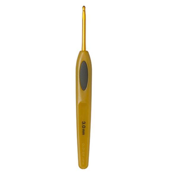 Clover Soft Touch Hæklenål 3,0 mm - Ergonomisk Design