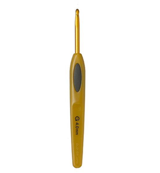 Clover Soft Touch Hæklenål 4,0 mm - Ergonomisk Design