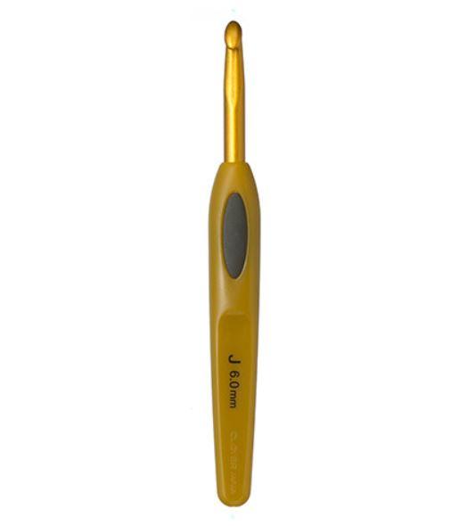 Clover Soft Touch Hæklenål 6,0 mm - Ergonomisk Design