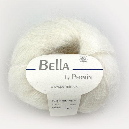 Bella Permin Garn - Eksklusivt Mohairgarn i Råhvid