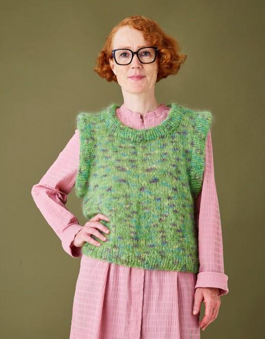 Bella Permin Strikkekit 893177 - Vest med Dobbelt Ribkant