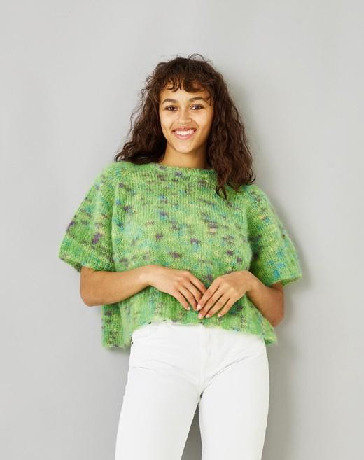 Bella Permin Strikkekit: Bred T-Shirt & Vest Med Snoning