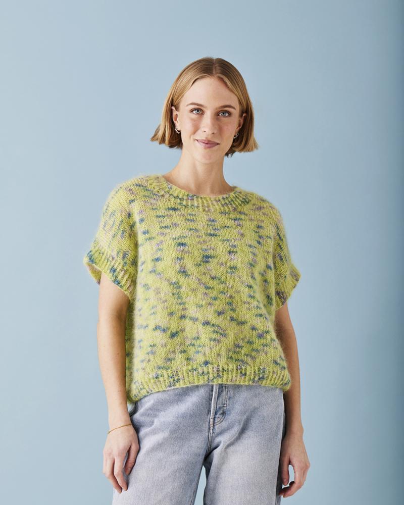 Strikkekit til Oversize T-shirt med Drejet Rib - 893198