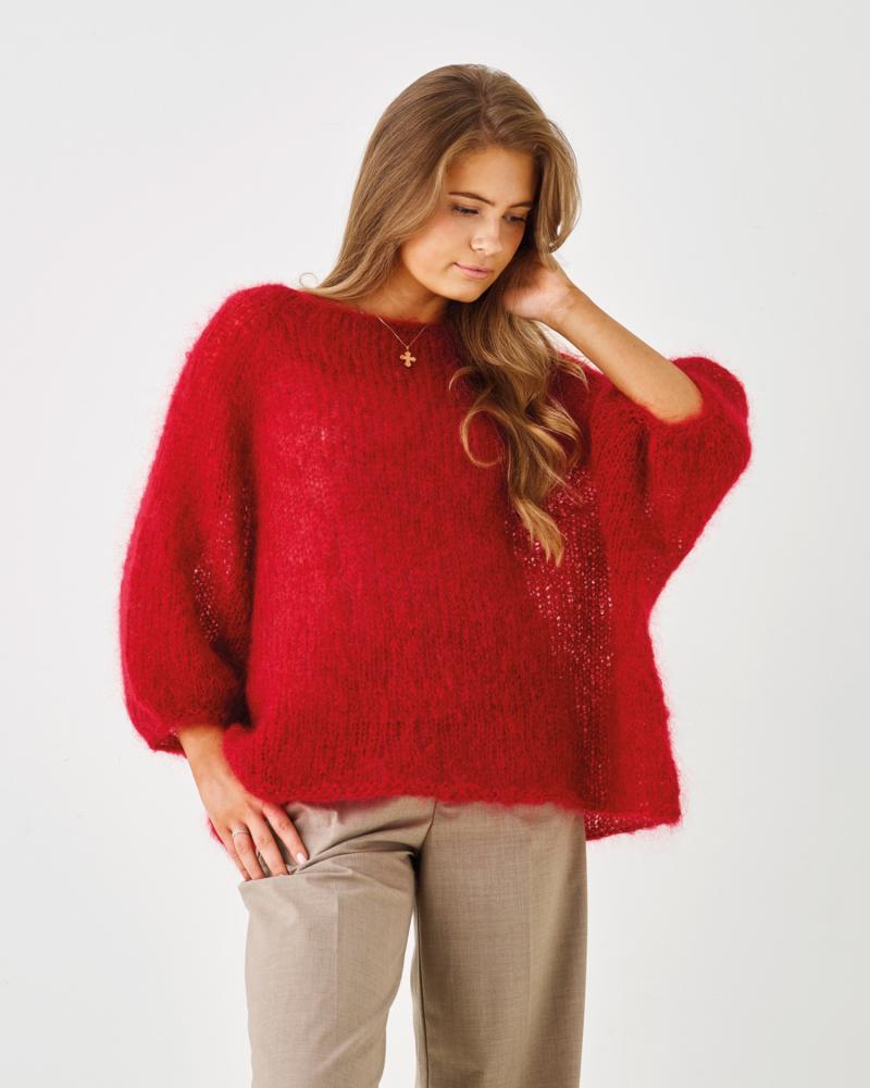 Bella Strikkeopskrift: Oversized Raglanbluse Kit