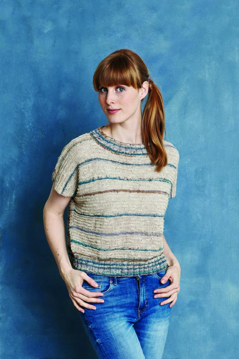Scarlet Print Strikkeopskrift - Sommer Top med Striber