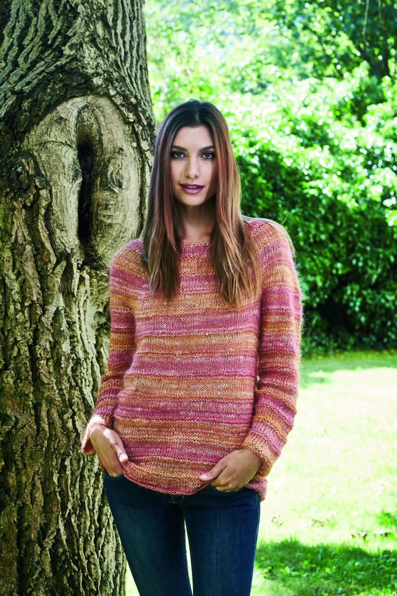 Scarlet Print Raglanbluse Strikkeopskrift 898131