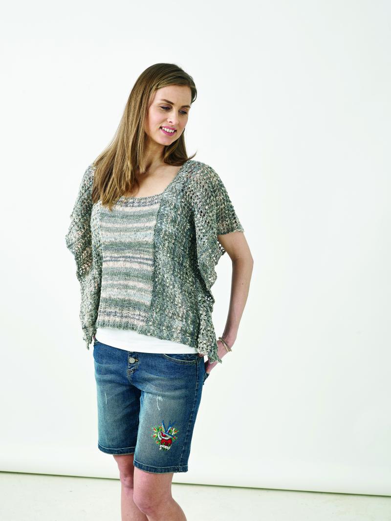 Scarlet Print Strikkeopskrift - Blonder Top med Vinge