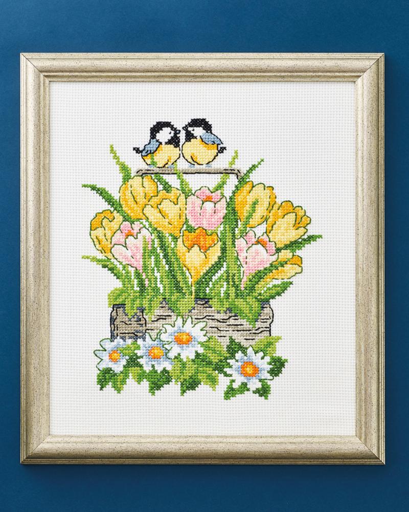 Permin Broderi - Tulipaner i Kurv - 92-3449