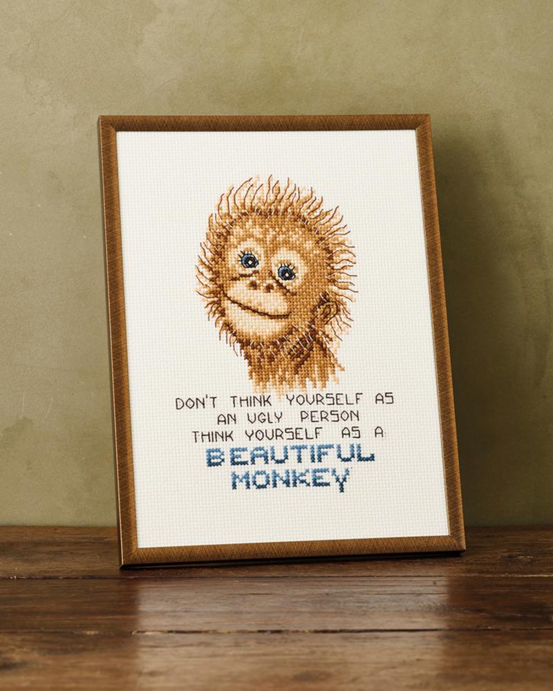 Permin Broderikit - Orangutang Motivet 92-3450