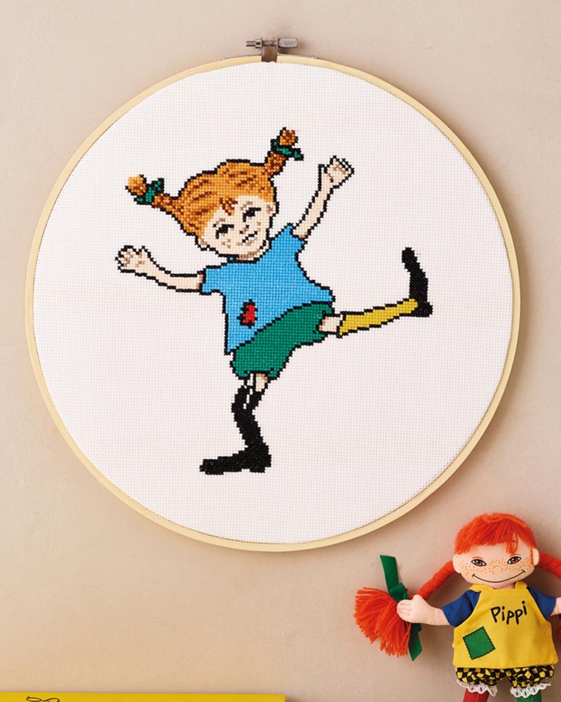 Broderi Kit med Pippi Langstrømpe - Permin 92-4536