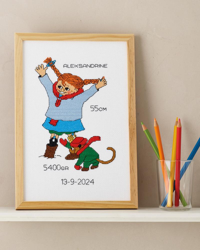 Broderikit: Pippi i Sneen - Kreativ Hobbypakke