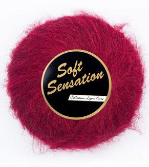 Mørkerød Garn - Soft Sensation 25 g fra Niah Design