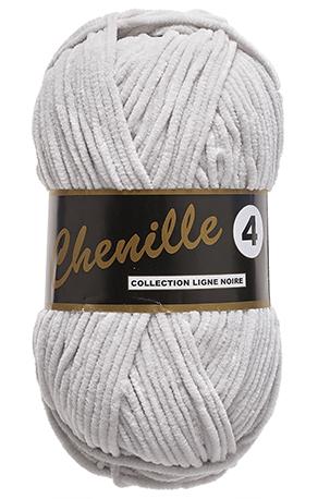 Lammy Chenille 4 Bamse Garn - Lys Grå 50g Tilbud!