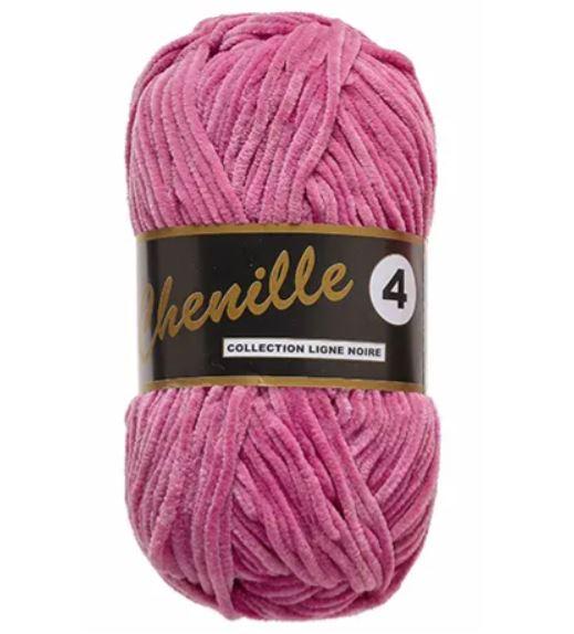 Chenille 4 Garn i Pink - 50 g fra Niah Design